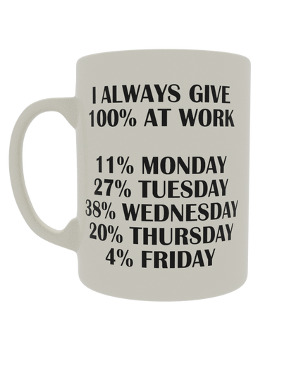 I Always give 100% at Work....