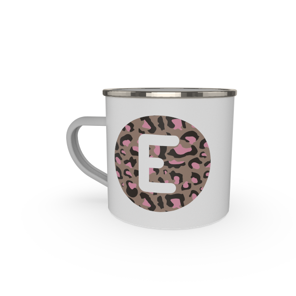 Letter - cheetah print - brown pink