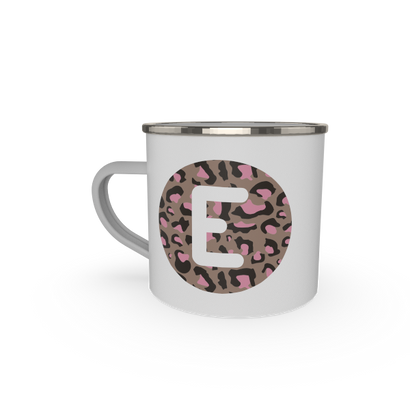 Letter - cheetah print - brown pink