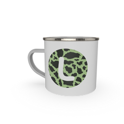 Letter - cheetah print - green