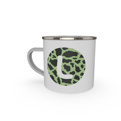 Letter - cheetah print - green