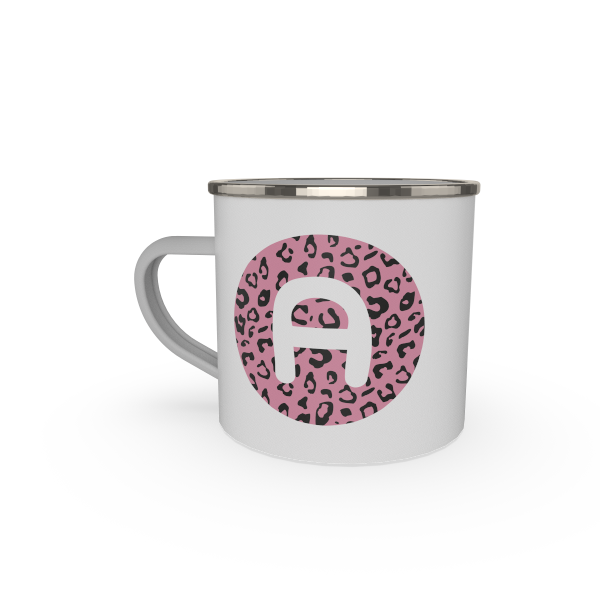 Letter - cheetah print - pink