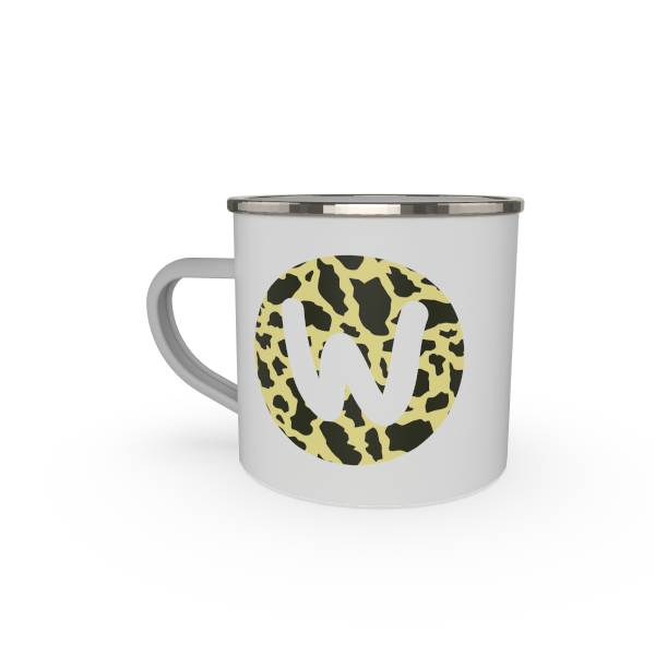 Letter - cheetah print - yellow