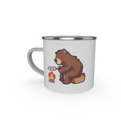 Bear roasting marshmallow