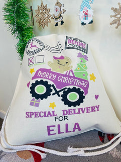 Girl Gingerbread Man Santa Sack