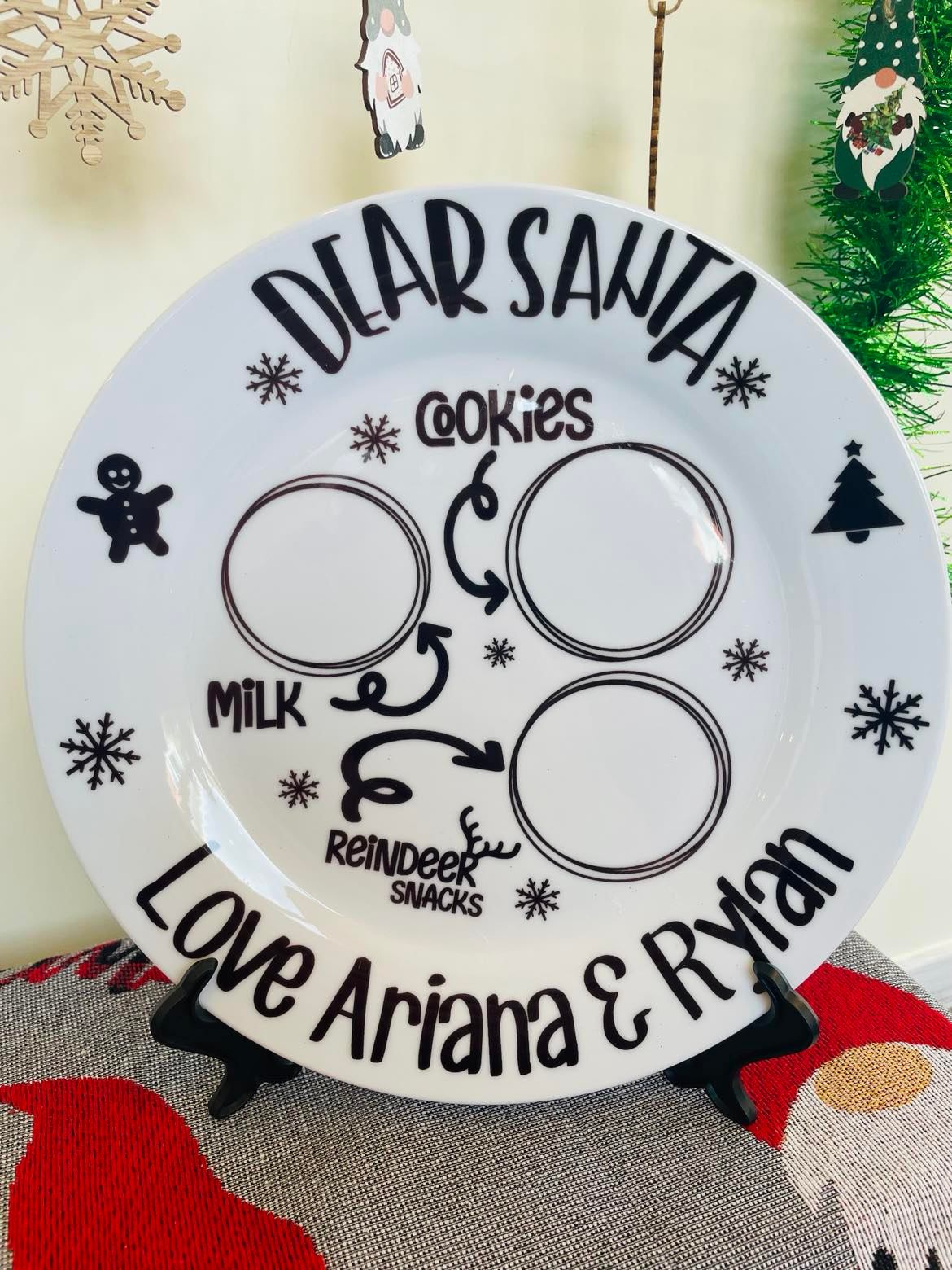 Dear Santa - Christmas treat plate