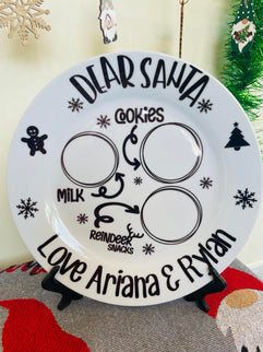Dear Santa - Christmas treat plate