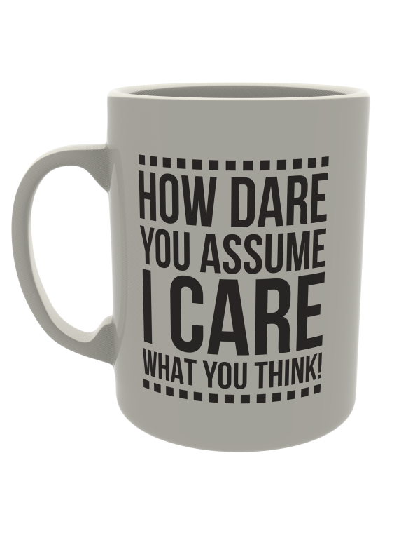 How dare you assume I care what you think